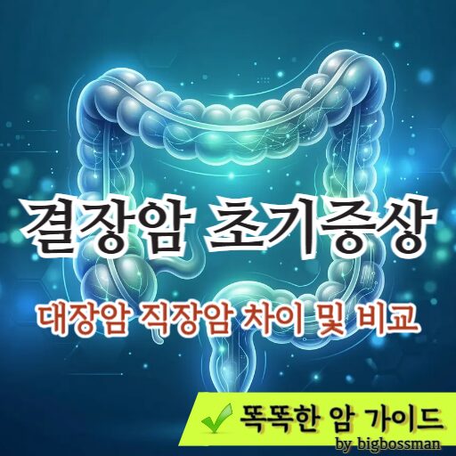 결장암 초기증상 대장암 직장암 차이 및 비교 - 똑똑한 암 가이드